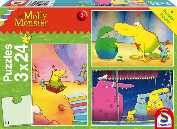 Schmidt Spiele (56226) - "On the road with Molly Monster" - 24 pezzi