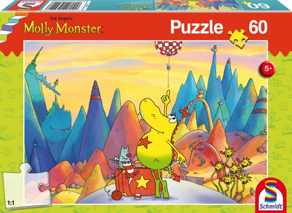 Schmidt Spiele (56229) - "Molly Monster, On vacation" - 60 pezzi