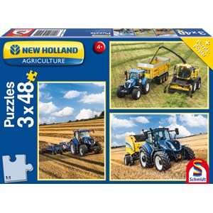 Schmidt Spiele (56214) - "New Holland T7 315 / T5 120 / FR 550" - 48 pezzi