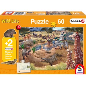 Schmidt Spiele (56191) - "At the Watering Hole" - 60 pezzi