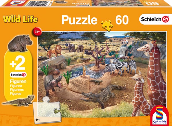 Schmidt Spiele (56191) - "At the Watering Hole" - 60 pezzi