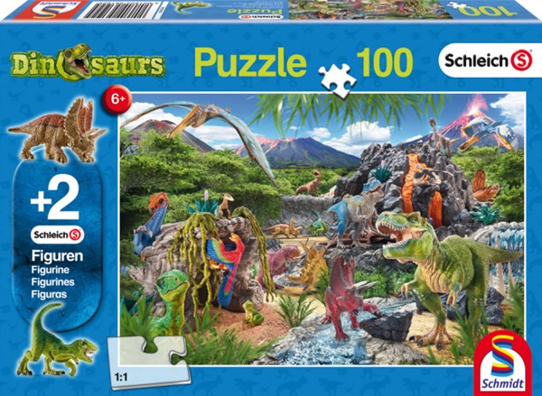 Schmidt Spiele (56192) - "Kingdom of the Dinosaurs" - 100 pezzi