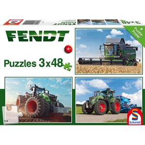 Schmidt Spiele (56221) - "Fendt 1050 Vario / 724 Vario / 6275L" - 48 pezzi