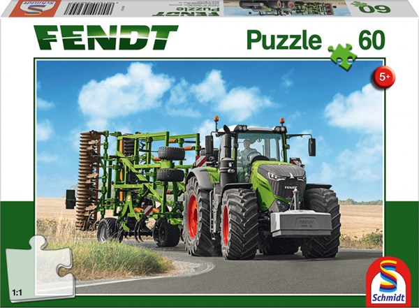 Schmidt Spiele (56255) - "Fendt 1050 Vario with Amazone Grubber Cenius" - 60 pezzi
