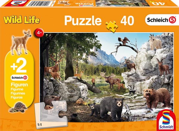 Schmidt Spiele (56239) - "The Animals of the Forest" - 40 pezzi