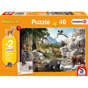 Schmidt Spiele (56239) - "The Animals of the Forest" - 40 pezzi