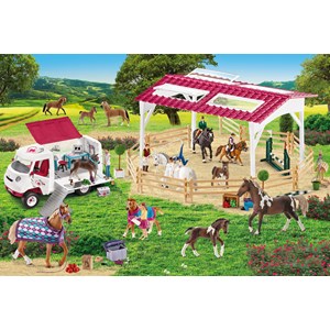 Schmidt Spiele (56240) - "Riding School and Veterinarian" - 150 pezzi