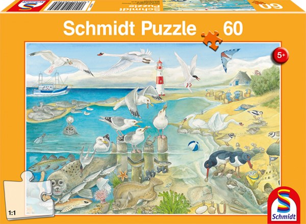 Schmidt Spiele (56248) - "Animals by the Sea" - 60 pezzi