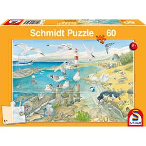 Schmidt Spiele (56248) - "Animals by the Sea" - 60 pezzi