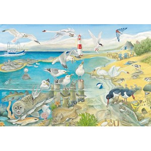 Schmidt Spiele (56248) - "Animals by the Sea" - 60 pezzi