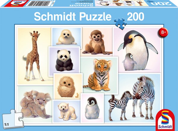 Schmidt Spiele (56270) - "Animal Children of the Wilderness" - 200 pezzi