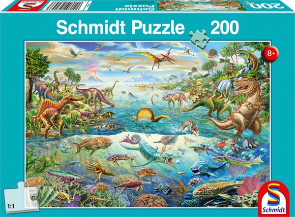 Schmidt Spiele (56253) - "Discover the Dinosaurs" - 200 pezzi
