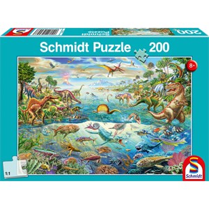 Schmidt Spiele (56253) - "Discover the Dinosaurs" - 200 pezzi