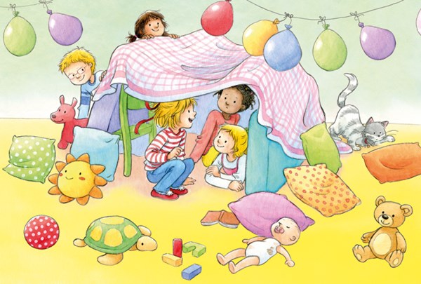 Schmidt Spiele (56259) - "Conni Builds a Cave" - 60 pezzi