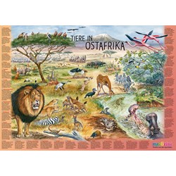 Schmidt Spiele (56292) - "Animals in East Africa" - 200 pezzi