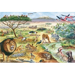 Schmidt Spiele (56292) - "Animals in East Africa" - 200 pezzi