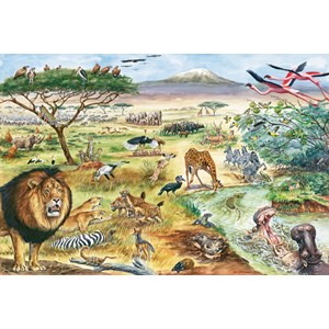 Schmidt Spiele (56292) - "Animals in East Africa" - 200 pezzi