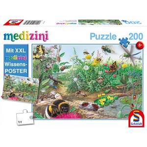 Schmidt Spiele (56293) - "Discover the World of Insects" - 200 pezzi