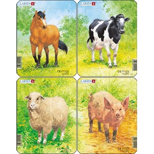 Larsen (V1) - "Animal Drawings. Horse, Cow, Sheep, Pig" - 5 pezzi