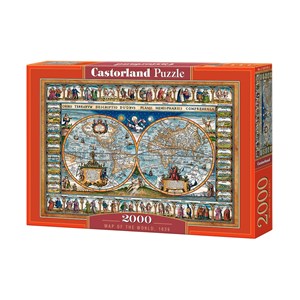 Castorland (C-200733) - "Map of the world, 1639" - 2000 pezzi