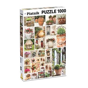 Piatnik (545542) - "Clay Pots with Flowers" - 1000 pezzi