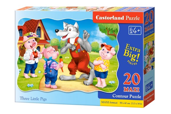 Castorland (C-02399) - "Three Little Pigs" - 20 pezzi