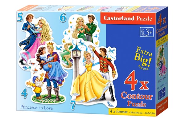 Castorland (B-04461) - "Princesses in Love" - 4 5 6 7 pezzi