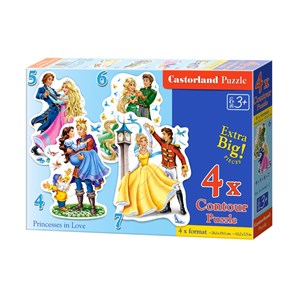 Castorland (B-04461) - "Princesses in Love" - 4 5 6 7 pezzi