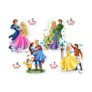 Castorland (B-04461) - "Princesses in Love" - 4 5 6 7 pezzi