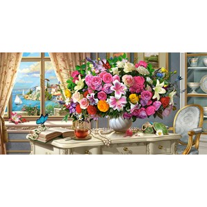 Castorland (C-400263) - "Summer Flowers and Cup of Tea" - 4000 pezzi