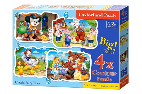 Castorland (B-005086) - "Classic Fairy Tales" - 3 4 6 9 pezzi