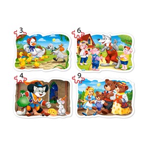 Castorland (B-005086) - "Classic Fairy Tales" - 3 4 6 9 pezzi
