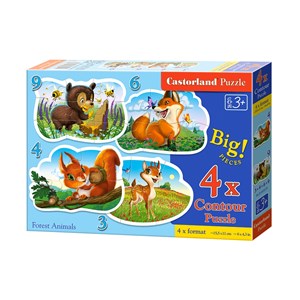 Castorland (B-005079) - "Forest Animals" - 3 4 6 9 pezzi