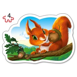 Castorland (B-005079) - "Forest Animals" - 3 4 6 9 pezzi