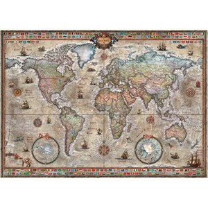 Heye (29871) - Rajko Zigic: "Retro World Map" - 1000 pezzi