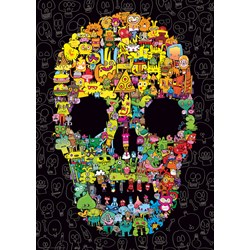 Heye (29850) - Jon Burgerman: "Doodle Skull" - 1000 pezzi