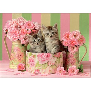 Educa (17960) - "Kittens with roses" - 500 pezzi