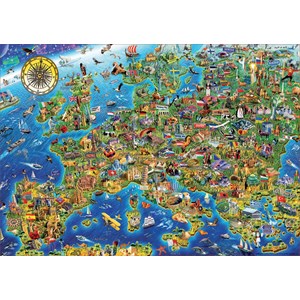 Educa (17962) - "Crazy European Map" - 500 pezzi