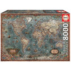 Educa (18017) - "Historical World Map" - 8000 pezzi
