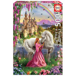 Educa (17985) - "Fairy and unicorn" - 500 pezzi