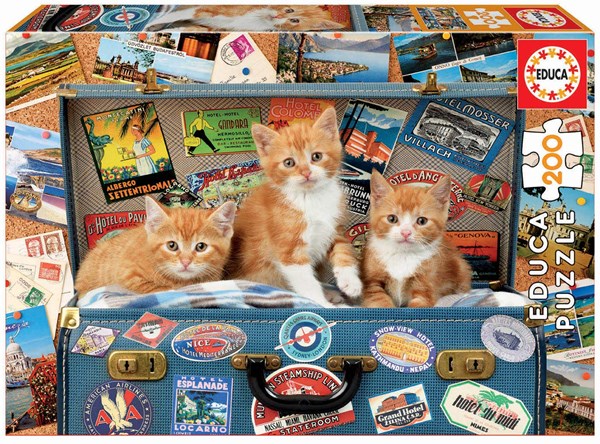 Educa (18065) - "Travelling kittens" - 200 pezzi