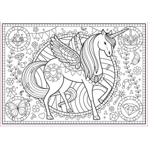 Educa (17828) - "Unicorn Colouring Puzzle" - 150 pezzi
