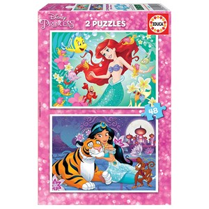 Educa (18213) - "Ariel and Jasmine" - 48 pezzi