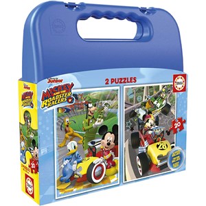 Educa (17639) - "Mickey and the Roadster Racers Case" - 20 pezzi