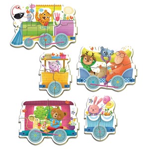 Educa (17142) - "Animals train" - 3 4 5 pezzi