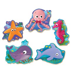 Educa (18058) - "Sea Animals" - 3 4 5 pezzi