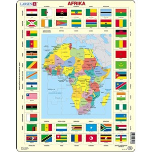 Larsen (KL3-DE) - "Map/Flag, Africa - DE" - 70 pezzi