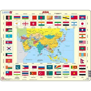 Larsen (KL2-GB) - "Map/Flag, Asia" - 70 pezzi