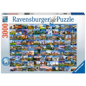 Ravensburger (17080) - "99 Beautiful Places in Europe" - 3000 pezzi