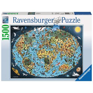 Ravensburger (16360) - "Cartoon Earth" - 1500 pezzi